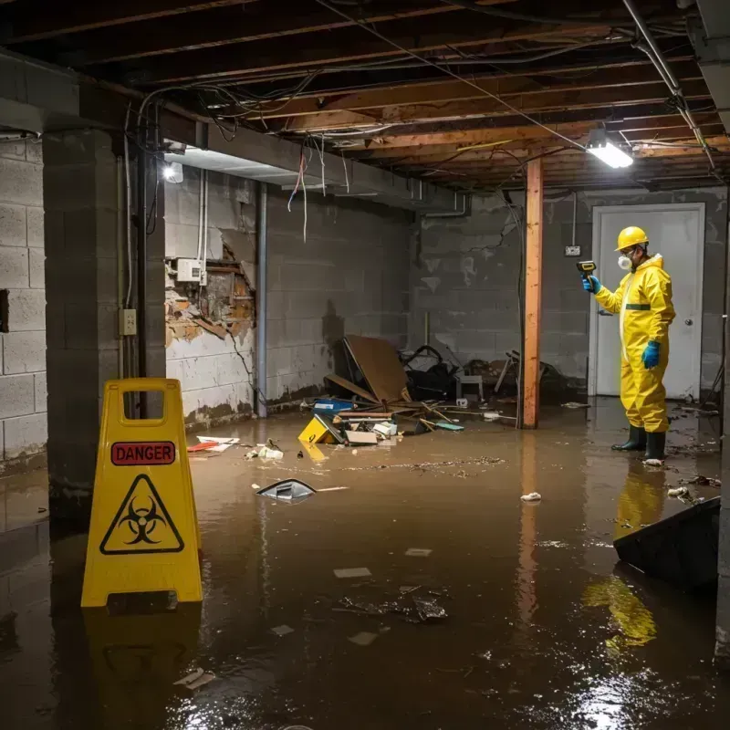 Flooded Basement Electrical Hazard in Hayneville, AL Property